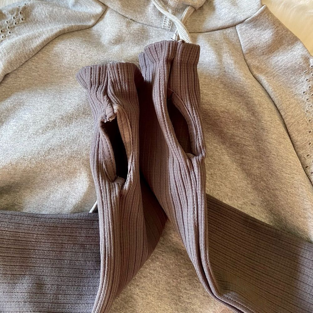 New FP Movement Good Karma Heather Run Cropped Hoodie Jacket - Picture 8 of 12